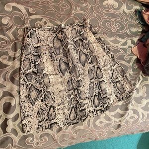 snake print skirt